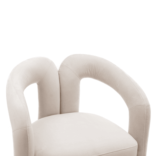 Cadeiras de jantar em veludo - 2 peças - design moderno, cadeiras decorativas estofadas - Bege