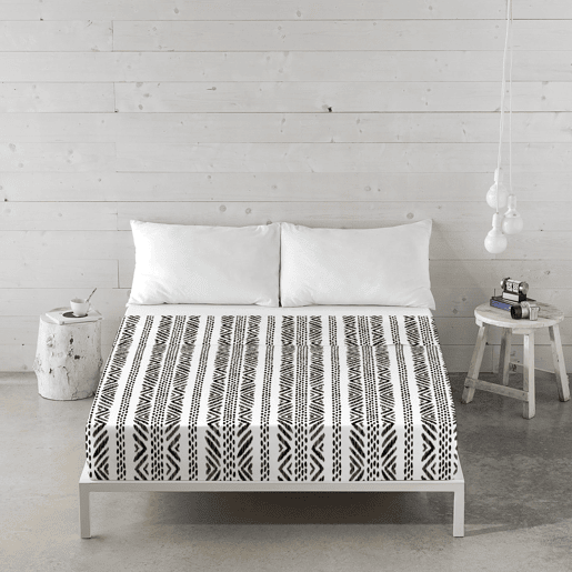 ICEHOME - Conjunto de lençóis estampados de 3 peças para cama 150 - Algodão extra macio - Inclui lençol de cima + 2 fronhas - BOHO