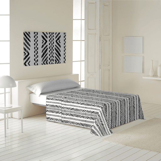 ICEHOME - Conjunto de lençóis estampados de 3 peças para cama 150 - Algodão extra macio - Inclui lençol de cima + 2 fronhas - BOHO