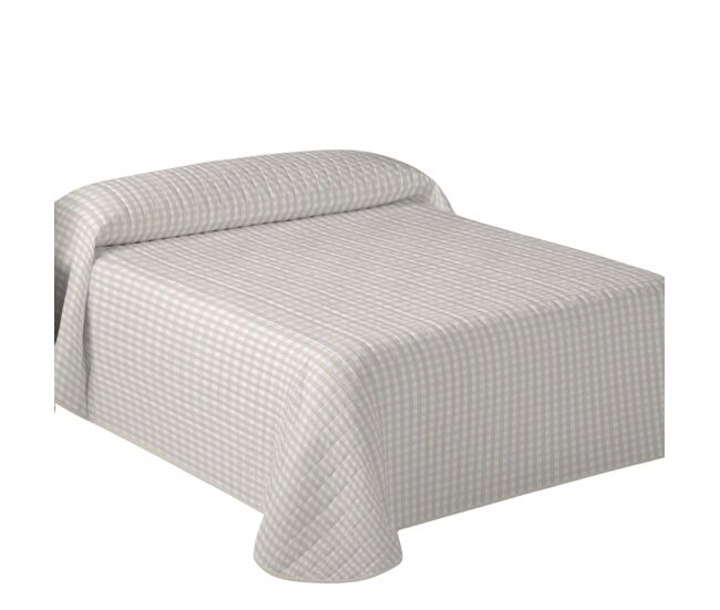 Colcha bouti oxford beige cama 150