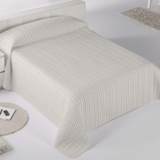 COLCHA BOUTI OXFORD BEIGE CAMA 150