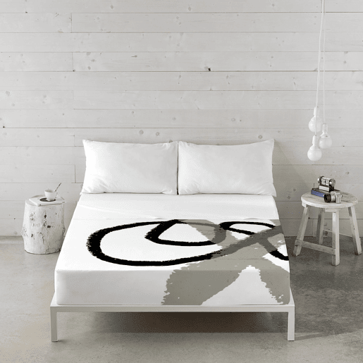 ICEHOME - Conjunto de lençóis estampados de 2 peças para cama 90 - Algodão extra macio - Inclui lençol de cima + 1 fronha - TRAZO