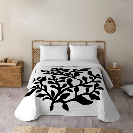 NATURALS - Colcha Bouti Estampada - Peso 70 Gramas - Cama 90 - NIOBE
