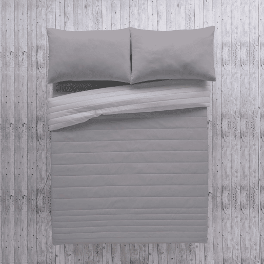 COLCHA BOUTI REVERSÍVEL BICOLOR CINZACINZA CLARO CAMA 180