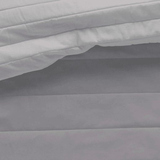 COLCHA BOUTI REVERSÍVEL BICOLOR CINZACINZA CLARO CAMA 180