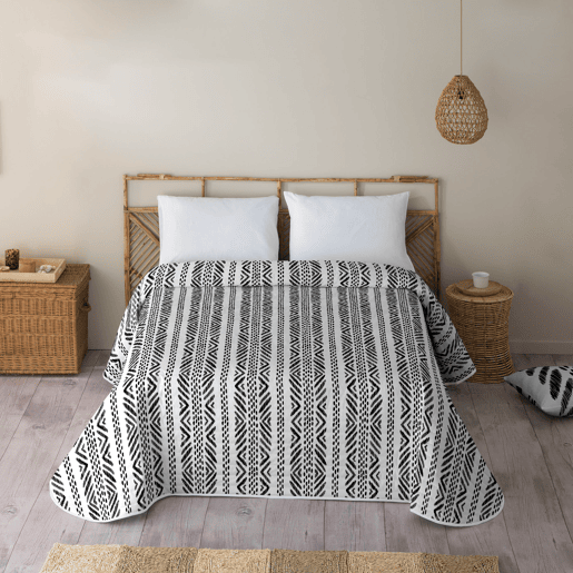 ICEHOME - Colcha Bouti Estampada - Peso 70 Gramas - Cama 135 - BOHO