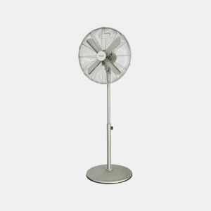 Cecotec Ventoinha de pé com 50 W e acabamento de aço, 16 polegadas, 3 velocidades, oscilação, silencioso, altura ajustável, 4 pás e máxima segurança.