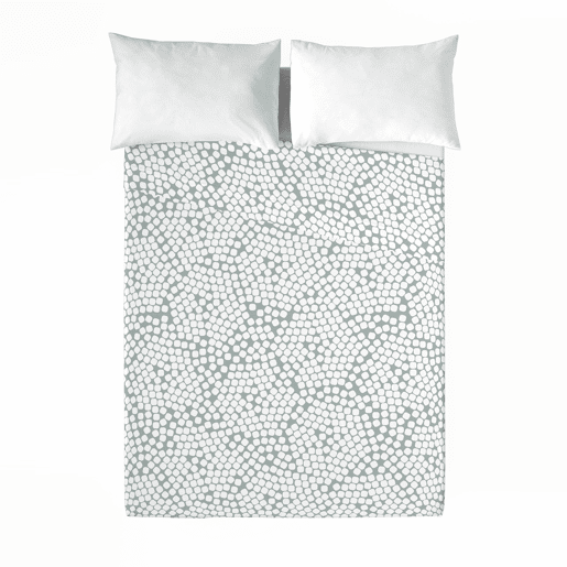ICEHOME - Conjunto de lençóis estampados de 3 peças para cama 180 - Algodão extra macio - Inclui lençol de cima + 2 fronhas - SEIXOS