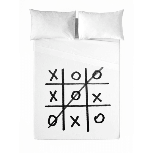 ICEHOME - Conjunto de lençóis estampados de 3 peças para cama 180 - Algodão extra macio - Inclui lençol de cima + 2 fronhas - 3N STRIPE