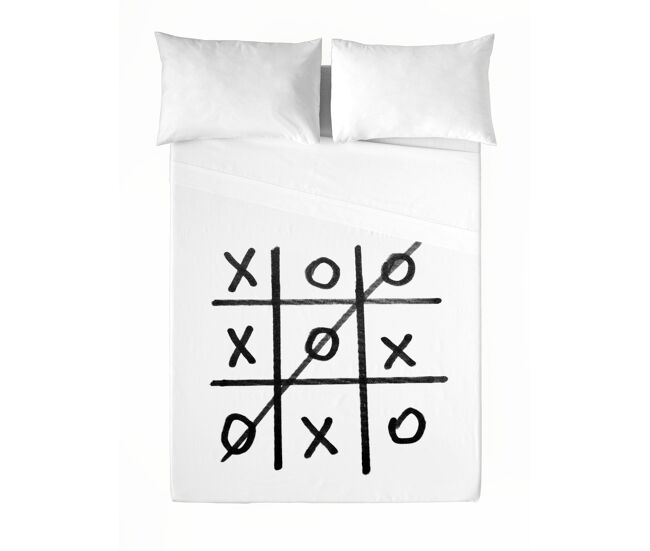 Icehome - juego de sábanas estampadas 2 piezas cama 135 - algodón extra suave - incluye sábana encimera + 1 funda de almohada - 3n raya