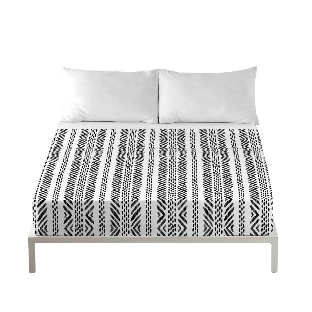 Icehome - juego de sábanas estampadas 2 piezas cama 135 - algodón extra suave - incluye sábana encimera + 1 funda de almohada - boho