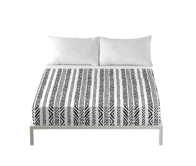 Icehome - juego de sábanas estampadas 2 piezas cama 135 - algodón extra suave - incluye sábana encimera + 1 funda de almohada - boho