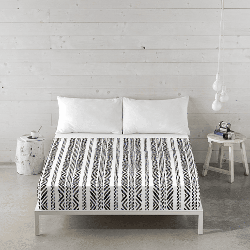 ICEHOME - Conjunto de lençóis estampados de 2 peças para cama 135 - Algodão extra macio - Inclui lençol de cima + 1 fronha - BOHO