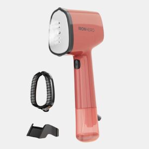Ferro de passar roupa vertical Cecotec IronHero V-1500 Essential vermelho com base de cerâmica, potência de 1500 W e vapor