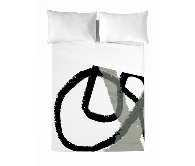 Icehome - juego de sábanas estampadas 3 piezas cama 150 - algodón extra suave - incluye sábana encimera + 2 fundas de almohada - trazo