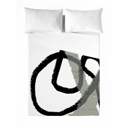 ICEHOME - Conjunto de lençóis estampados de 2 peças para cama 135 - Algodão extra macio - Inclui lençol de cima + 1 fronha - TRAZO