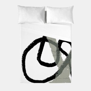 ICEHOME - Conjunto de lençóis estampados de 2 peças para cama 135 - Algodão extra macio - Inclui lençol de cima + 1 fronha - TRAZO