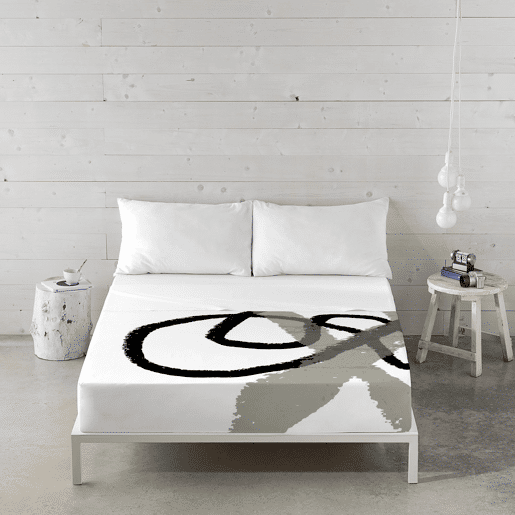 ICEHOME - Conjunto de lençóis estampados de 2 peças para cama 135 - Algodão extra macio - Inclui lençol de cima + 1 fronha - TRAZO
