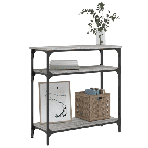 Mesa Consola - Mesa De Entrada 75x29x75 cm derivados de madeira cinzento sonoma