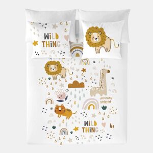 NATURALS - Capa de edredom infantil estampada cama 105 - Algodão extra macio - Inclui 1 fronha - OBINI