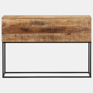 Mesa Consola - Mesa De Entrada 110x30x75 cm madeira mangueira áspera maciçaferro