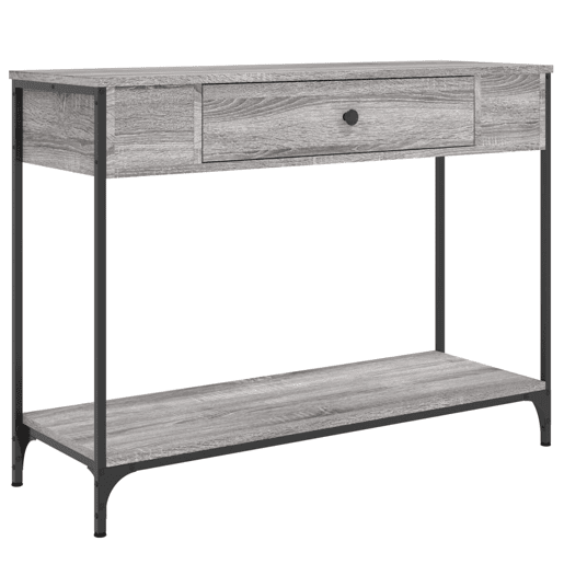 Mesa Consola - Mesa De Entrada 100x34,5x75cm derivados de madeira cinzento sonoma