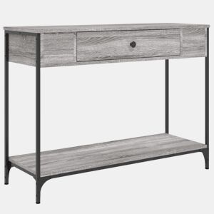 Mesa Consola - Mesa De Entrada 100x34,5x75cm derivados de madeira cinzento sonoma
