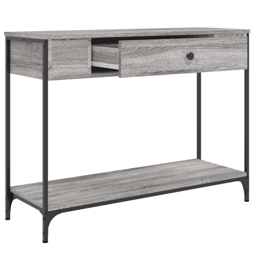 Mesa Consola - Mesa De Entrada 100x34,5x75cm derivados de madeira cinzento sonoma