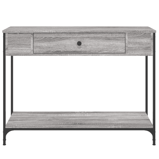 Mesa Consola - Mesa De Entrada 100x34,5x75cm derivados de madeira cinzento sonoma