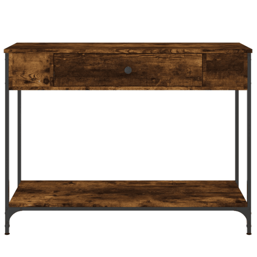 Mesa Consola - Mesa De Entrada 100x34,5x75cm derivados de madeira carvalho fumado