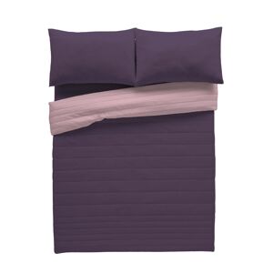 COLCHA BOUTI REVERSÍVEL BICOLOR BERINJELAROSA VELHO CAMA 180
