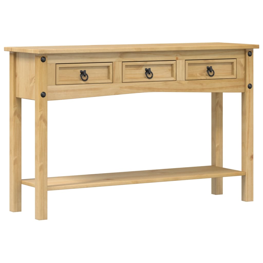 Mesa consola - mesa de entrada corona madera maciza de pino 114x34,5x73 cm