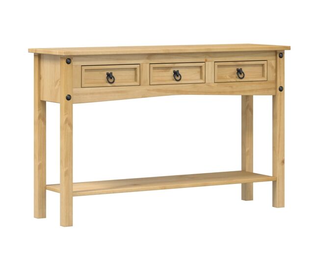 Mesa consola - mesa de entrada corona madera maciza de pino 114x34,5x73 cm