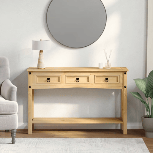Mesa Consola - Mesa De Entrada Corona 114x34,5x73 cm madeira de pinho maciça