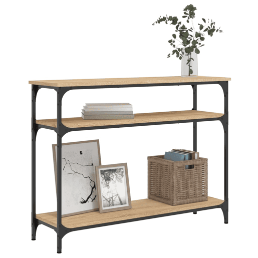 Mesa Consola - Mesa De Entrada 100x29x75 cm derivados de madeira carvalho sonoma