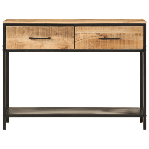 Mesa Consola - Mesa De Entrada 100x35x76cm madeira de mangueira maciça e ferro