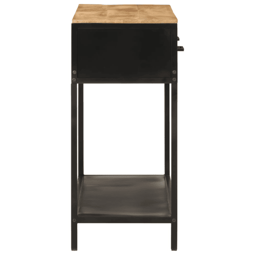 Mesa Consola - Mesa De Entrada 100x35x76cm madeira de mangueira maciça e ferro
