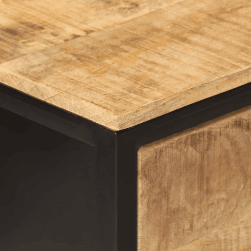 Mesa Consola - Mesa De Entrada 100x35x76cm madeira de mangueira maciça e ferro