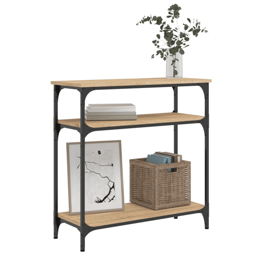 Mesa Consola - Mesa De Entrada 75x29x75 cm derivados de madeira carvalho sonoma