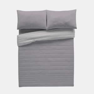 COLCHA BOUTI REVERSÍVEL BICOLOR CINZACINZA CLARO CAMA 180