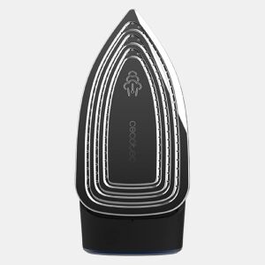 Cecotec Ferro a vapor horizontal com bomba e thermoblock de 3000 W. Seletor de temperatura em função do tecido, base dupla anodizada com duplo elemento aquecedor e indicador luminoso de funcionamento LED.