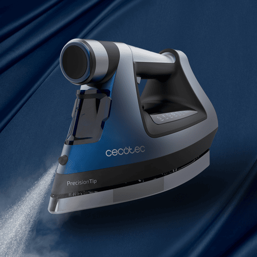 Cecotec Ferro a vapor horizontal com bomba e thermoblock de 3000 W. Seletor de temperatura em função do tecido, base dupla anodizada com duplo elemento aquecedor e indicador luminoso de funcionamento LED.