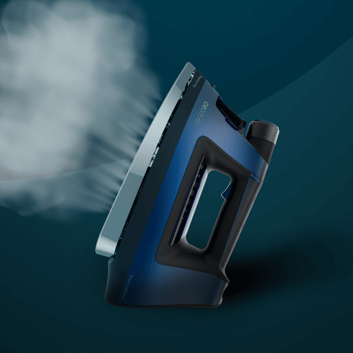 Cecotec Ferro a vapor horizontal com bomba e thermoblock de 3000 W. Seletor de temperatura em função do tecido, base dupla anodizada com duplo elemento aquecedor e indicador luminoso de funcionamento LED.