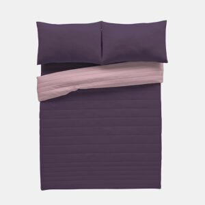 COLCHA BOUTI REVERSÍVEL BICOLOR BERINJELAROSA VELHO CAMA 90105