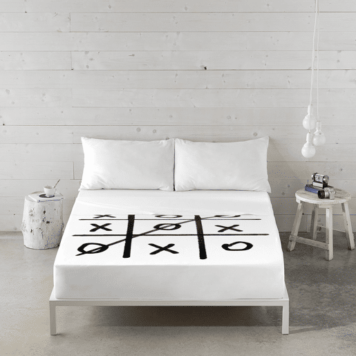 ICEHOME - Conjunto de lençóis estampados de 2 peças para cama 90 - Algodão extra macio - Inclui lençol de cima + 1 fronha - 3N STRIPE