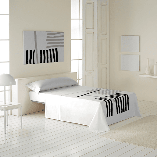 ICEHOME - Conjunto de lençóis estampados de 3 peças para cama 180 - Algodão extra macio - Inclui lençol de cima + 2 fronhas -NEXUS