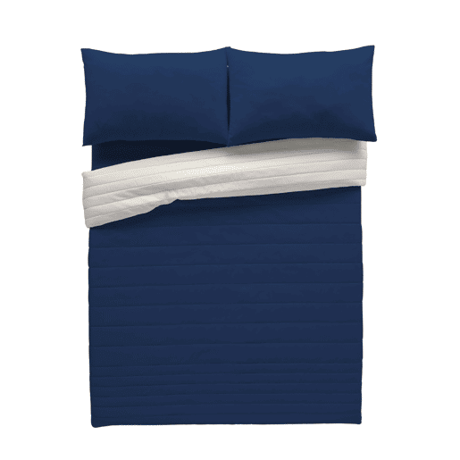 COLCHA BOUTI REVERSÍVEL BICOLOR AZUL 1L198 PEDRA CAMA 180