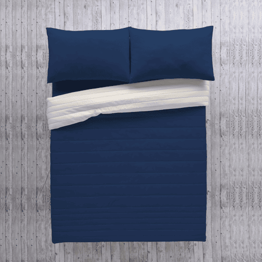 COLCHA BOUTI REVERSÍVEL BICOLOR AZUL 1L198 PEDRA CAMA 180