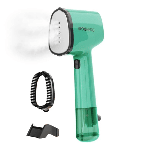 Ferro de passar roupa vertical Cecotec IronHero V-1500 Essential Green com base de cerâmica, potência de 1500 W e vapor