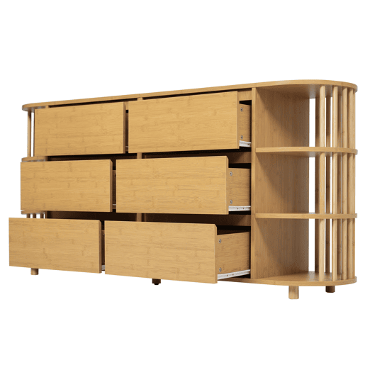 Cômoda dupla de mdf com 6 gavetas,carvalho Cômoda dupla de mdf com 6 gavetas,carvalho